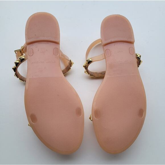 Stuart Weitzman Women's Jelrose Flat Studded Sandal Ballet Pink Size 10 - Picture 6 of 9